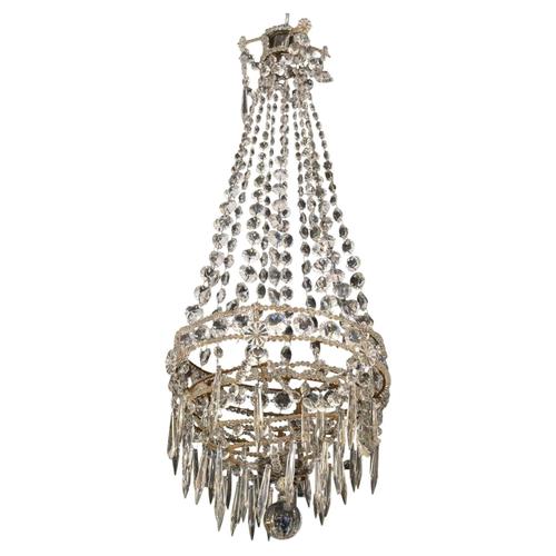 Napoleon III Chandelier with Crystal Pendants For Sale - Image 9 of 9