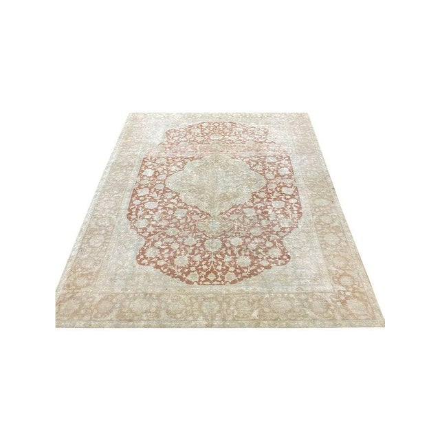 1960s Old Persian Tabriz Area Rug 6 X 9 For Sale In Dallas - Image 6 of 12