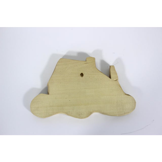 Vintage Hand Carved Wood Wall Decor Cabin Tree For Sale - Image 6 of 7