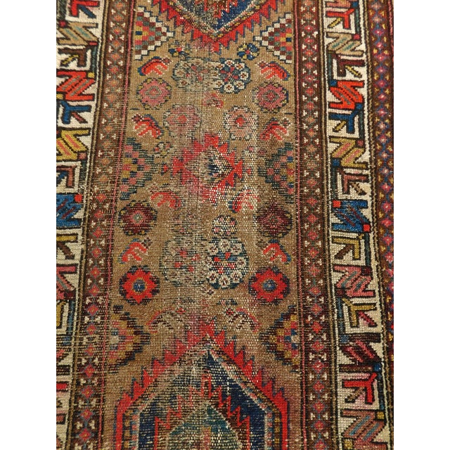 Antique Handwoven Persian Kurdish Runner Rug. 2'6"x 6'2" For Sale - Image 17 of 18