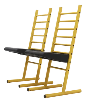 Set of Vintage Italian Height Adjustable Barstools, 1980s
