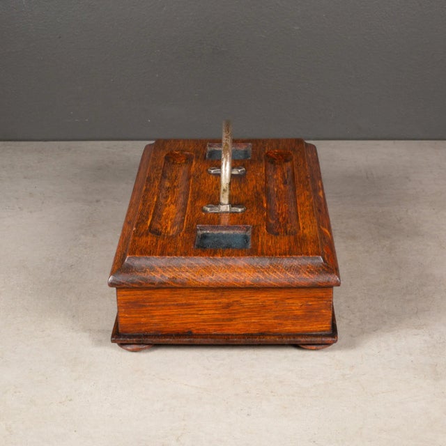 19th Century 19th C. Oak Ink Well Box C.1800s For Sale - Image 5 of 9