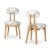 Contemporary Silhouette Dining Chair in Oak and Bouclé Jacquard from Insidherland For Sale - Image 3 of 4