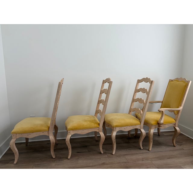 Century Furniture Century Furniture French Country Ladderback Dining Chairs, Set of 8 (2 Arm + 6 Side) For Sale - Image 4 of 15