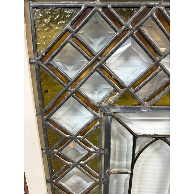Stained Glass Window Panel, Early 20th Century For Sale - Image 10 of 12
