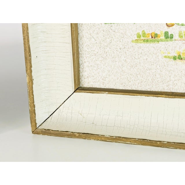 Italian Wall Decorative Ceramic Tiles with Wooden Frame by Lina Poggi Assalini for Ce. As., 1950s, Set of 2 For Sale - Image 8 of 11