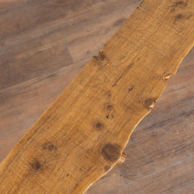 Early 20th Century 20th-Century Hungarian Pine Rustic Peg Leg Bench For Sale - Image 5 of 11