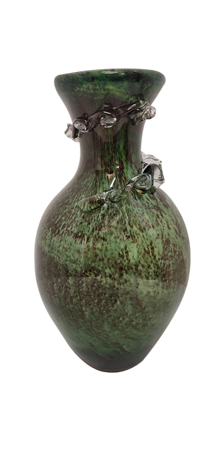 Murano Crystal Vase, Italy, 1970s
