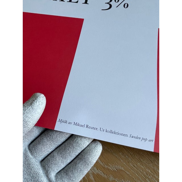 Pop Art Mikael Reuter, Mjölk, Exibition Poster Ur Killektonen Sweden Pop Art For Sale - Image 3 of 7