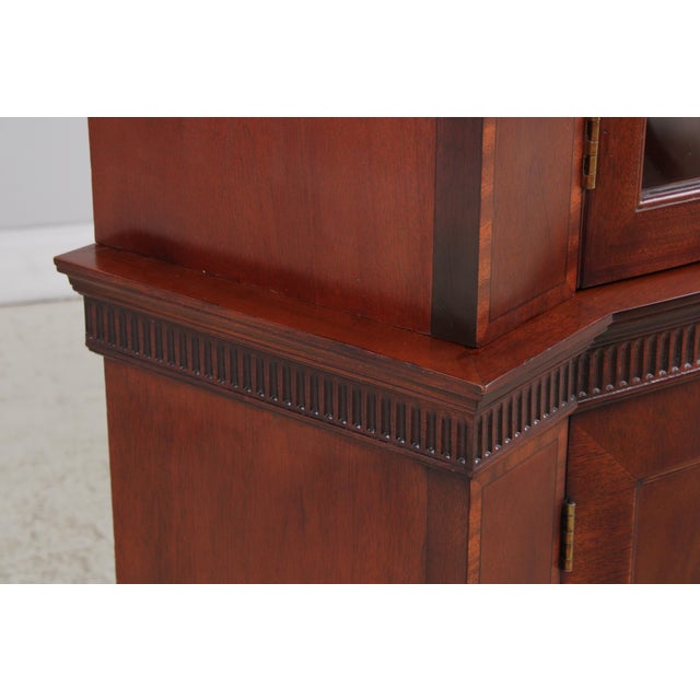 Baker Vintage Mahogany Bow Front China Cabinet For Sale - Image 10 of 16