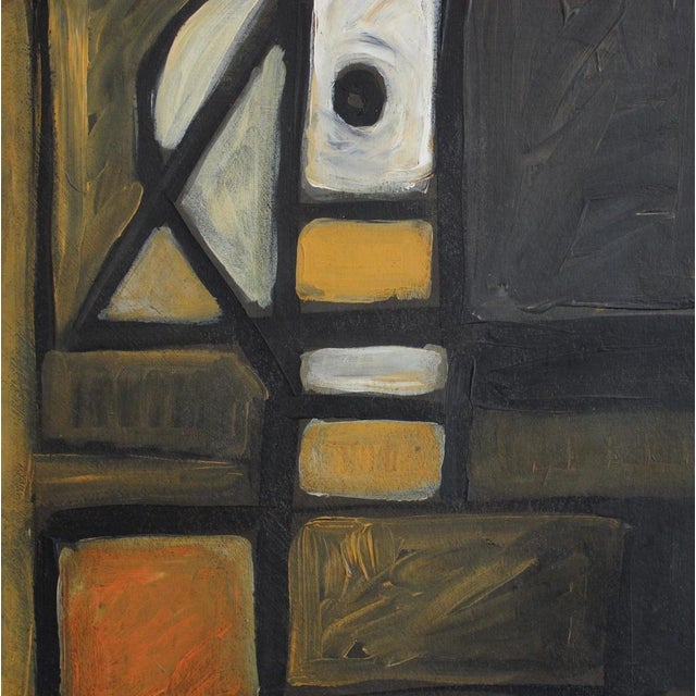 Postwar European Artist, The Vanguard Series Nr. XXIV Abstract Composition, 1950s-1970s, Oil on Board, Framed For Sale - Image 6 of 11