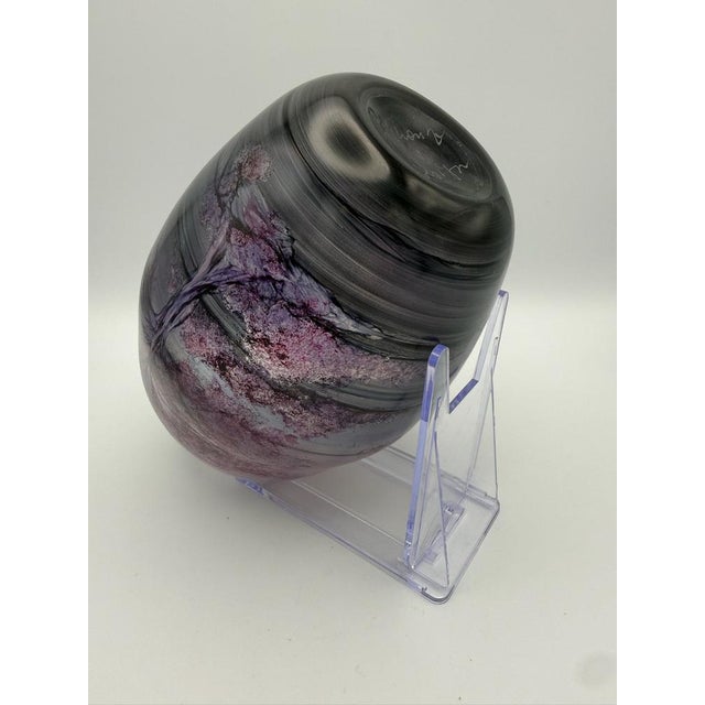 Hand-Painted Studio Glass Vase by Hans Jürgen Richartz, 1980s For Sale - Image 11 of 15