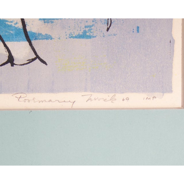 1960s 1969 “Children and Balloons” Serigraph Print Signed by Rosemary Zwick For Sale - Image 5 of 8