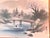 Japanese Mid 20th Century Japanese Silk Painting Signed Kasen Vintage Cherry Blossom River Landscape 17x15 For Sale - Image 3 of 7