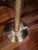 1950s Vintage Ralph Lauren Style Old Money Neoclassical Brass Glass Floor Lamp For Sale - Image 5 of 8