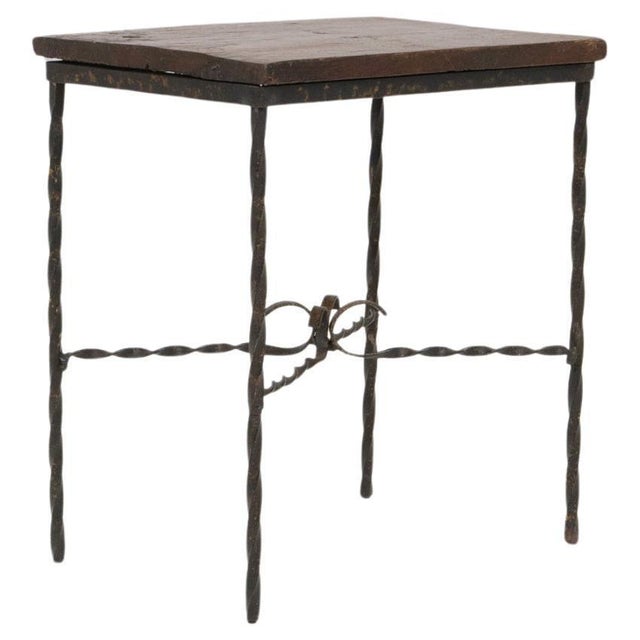 20th Century French Metal and Wooden Side Table With Twisted Legs For Sale - Image 15 of 18
