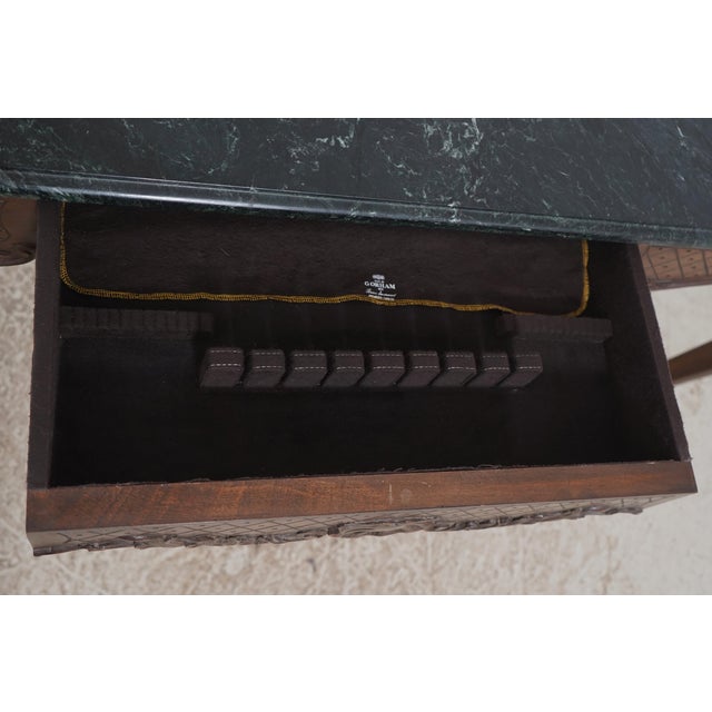 1950s 1950s French Louis XV Style Marble Top Console Table Server For Sale - Image 5 of 17