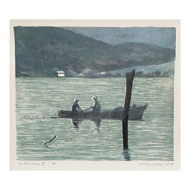 1978 Harry Buckley on the Lake Color Lithograph For Sale