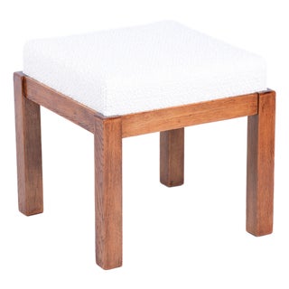 Czech Art Deco Stool in Oak attributed to Krásná Jizba, 1930s For Sale