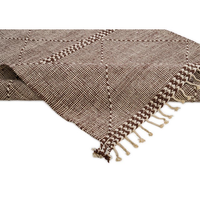 Early 21st Century Moroccan Flatweave Wool Rug by Azele Studio For Sale - Image 5 of 10