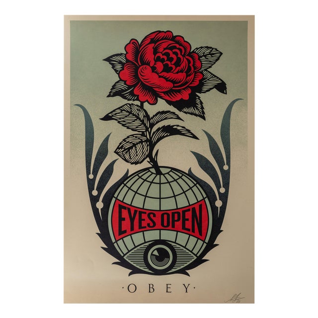 Shepard Fairey, Eyes Open, Screenprint For Sale