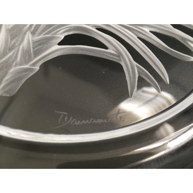 Glass Hoya Crystal Flower of the Month Crocuses Youthful Gladness Plate For Sale - Image 7 of 12