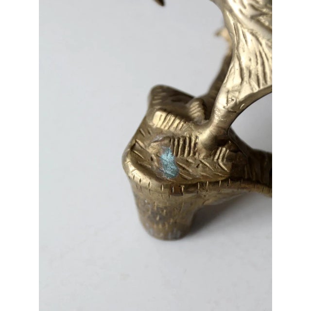 Brass Vintage Brass Eagle Sculpture For Sale - Image 8 of 13