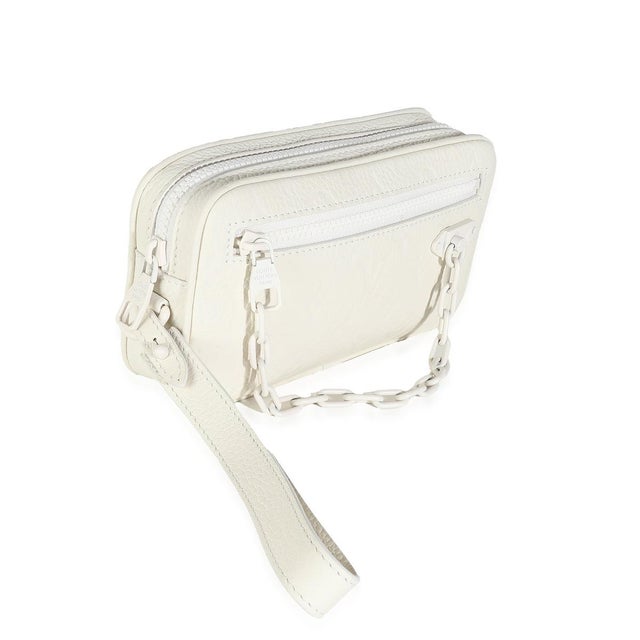 Contemporary White Monogram Taurillon Pochette Volga For Sale - Image 3 of 9