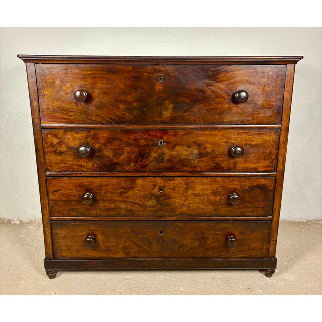 Spanish Colonial Walnut Secretary Chest with Fall Front Desk, 1880 For Sale - Image 17 of 18