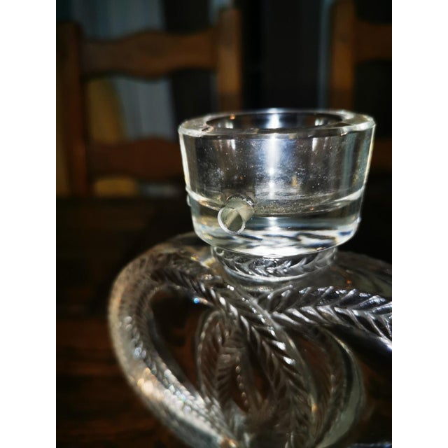 Malmaison Candleholder in Molded-Pressed White Glass by Marc Lalique for Lalique France, 1950 For Sale - Image 4 of 5