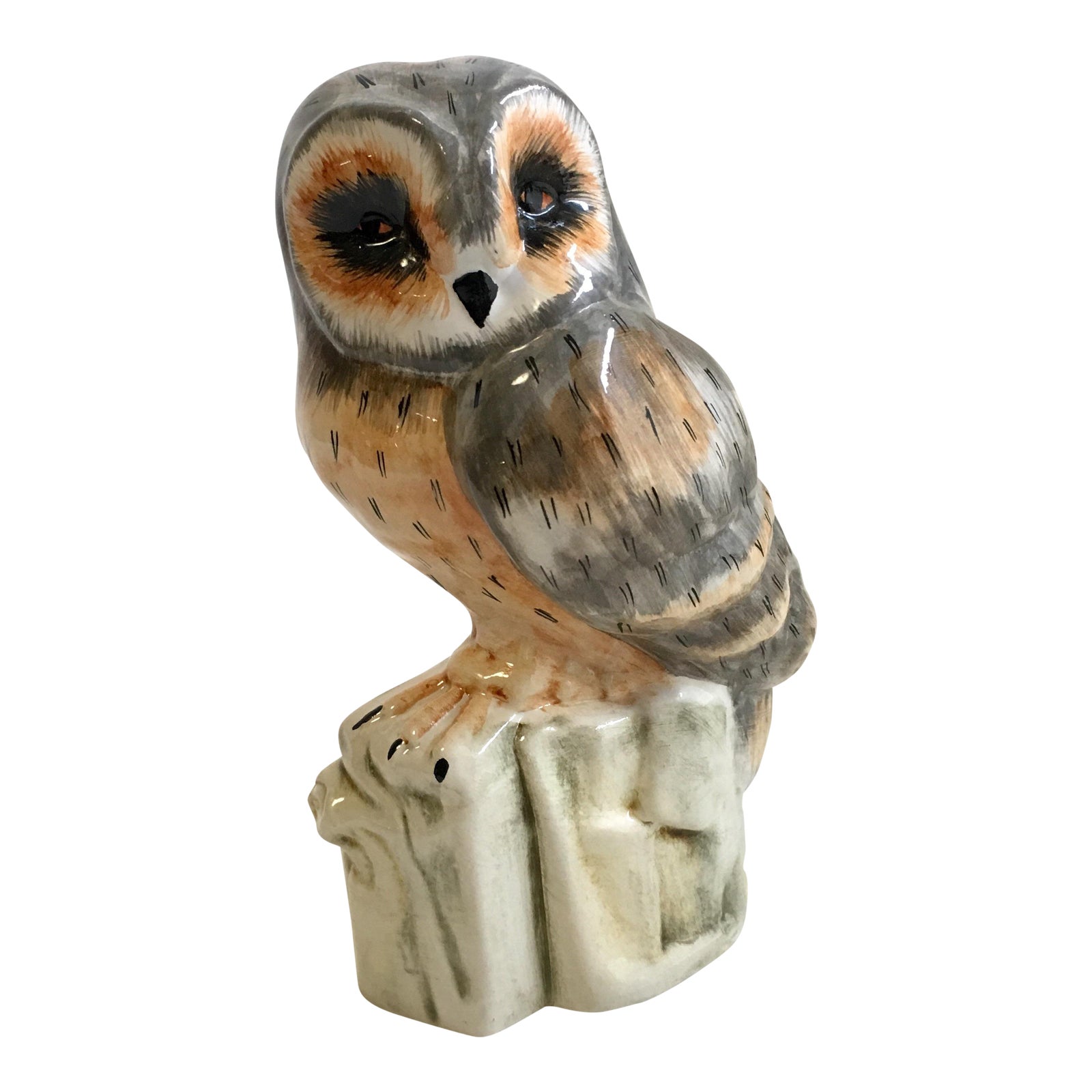 Italian Ceramic Owl Sculpture Chairish