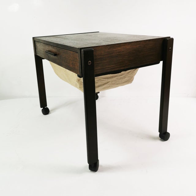 Modernist Mobile Side Table, Denmark, 1960s For Sale - Image 4 of 16