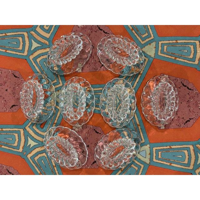 Mid 20th Century Vintage Fostoria "Colony" Clear Glass Open Salt Cellars - Set of 8 For Sale - Image 5 of 9