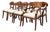 Vintage Biedermeier Flame Dining Chairs - Set of 8 For Sale