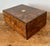 Victorian Vintage Brass Inlay Burl Wood Traveling Writing Desk Box For Sale - Image 3 of 11