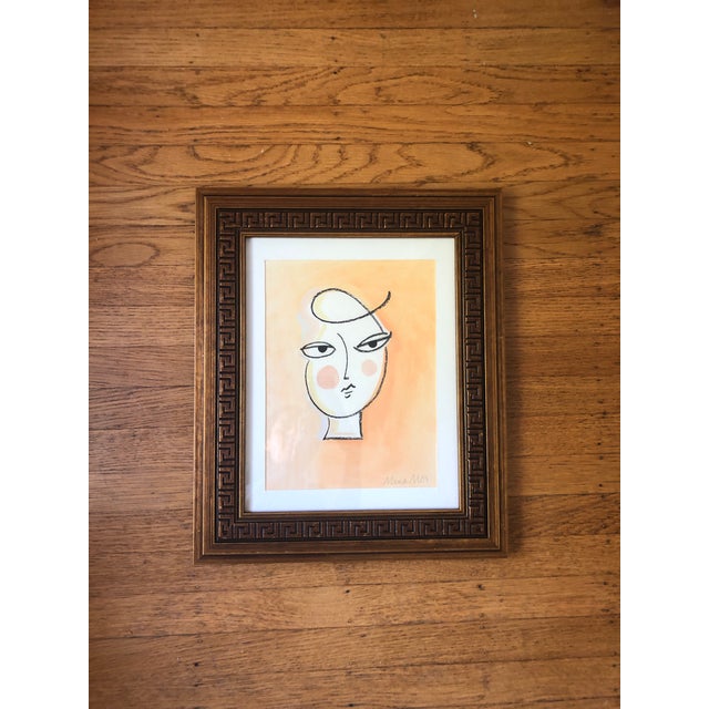 Wood Abstract Portrait by Mina Mös For Sale - Image 7 of 11