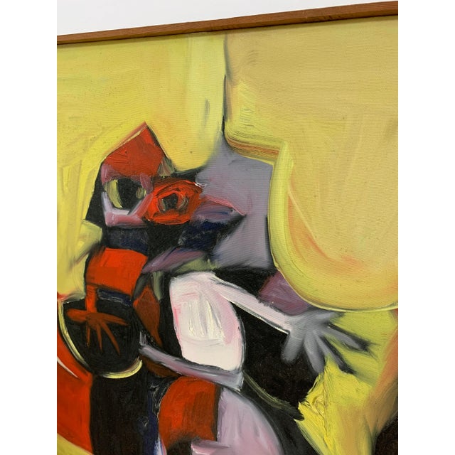 Mid-Century Modern D. 1970 Expressionist Oil Painting by New York Artist Arnold Weber For Sale - Image 3 of 9