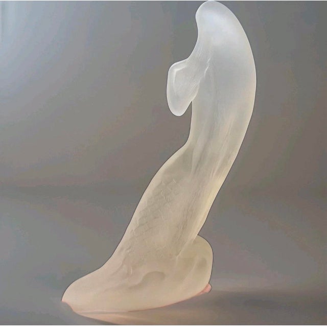 1980s Vintage 1980s Austin Productions Frosted Lucite Mermaid Art Deco Sculpture For Sale - Image 5 of 9