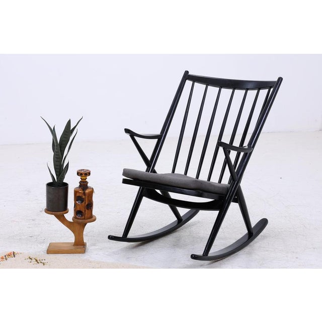 Vintage Model 182 Rocking Chair by Frank Reenskaug for Bramin For Sale - Image 3 of 17