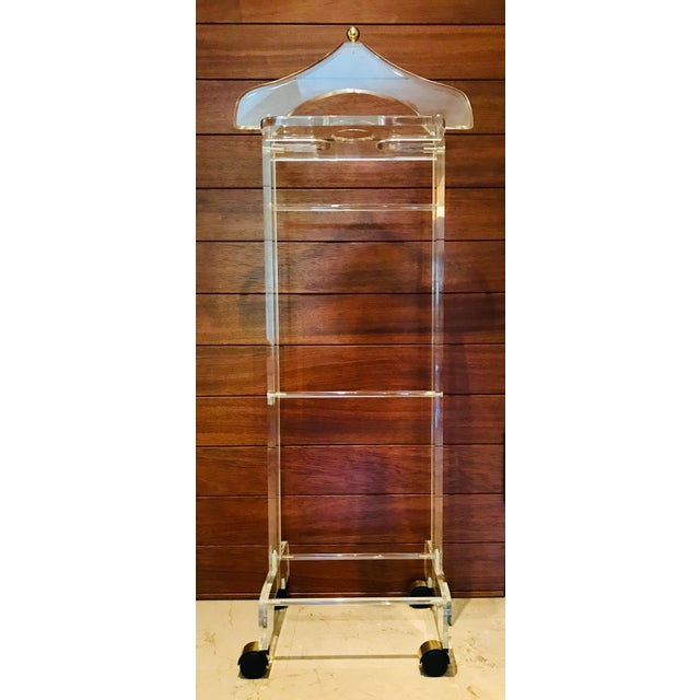 Mid 20th Century Modern Lucite Valet Stand Dressboy with Wheels For Sale - Image 14 of 18