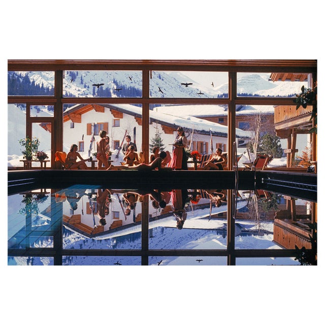 Slim Aarons, Gasthof Post Pool, Estate Stamped C-type Print For Sale