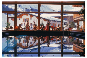 Slim Aarons, Gasthof Post Pool, Estate Stamped C-type Print