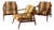 Solid Teak Lounge Armchairs in Style of Folke Ohlsson Set of 3 Striped Upholstery Danish Mid-Century Modern 1960s For Sale