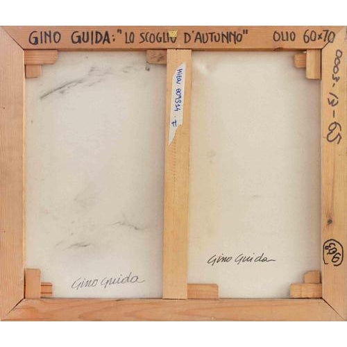Gino Guida, The Autumn Rock, 1980s, Oil Painting For Sale - Image 6 of 7