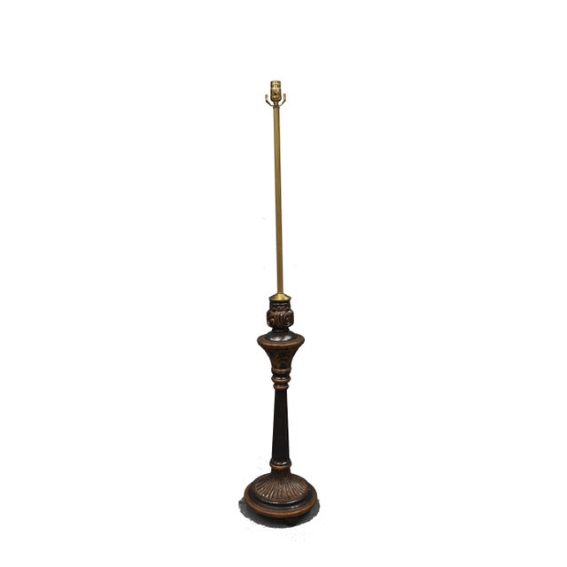 Mid 20th Century Vintage Floor Lamp With Bronze Color Knob Design For Sale - Image 5 of 5