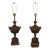 Pair Neoclassical Style Wood Urn Table Lamps For Sale