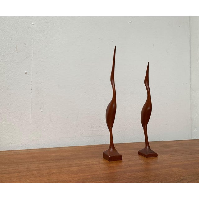 Mid-Century Modern Mid-Century Wooden Teak Birds, 1960s, Set of 2 For Sale - Image 3 of 15