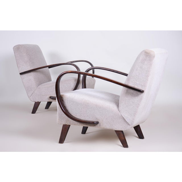 Czech Art Deco Model C Armchairs by J. Halabala for Up Závody, 1930s, Set of 2 For Sale - Image 10 of 15