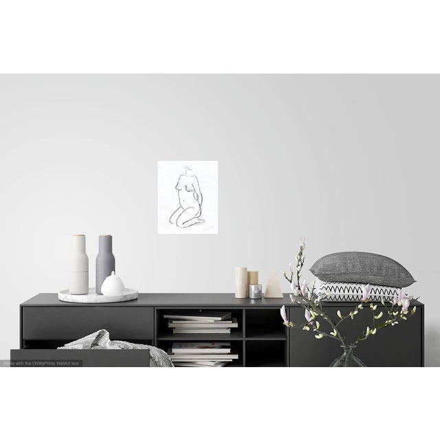 Contemporary Martha Holden "Nude" Contemporary Charcoal Drawing For Sale - Image 3 of 4