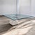 1980s Postmodern Glass Coffee Table With Travertine Base For Sale - Image 10 of 18